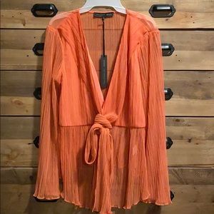 X REVOLVE Meriem Blouse in Coral